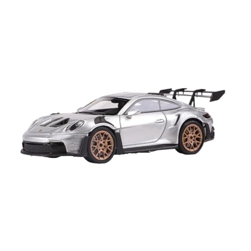 Mini Auto Spielzeug 1:64 Für Porsche 911 GT3 RS Collector's Edition Serie Harz Auto Modell Multicolor Fenster Display Wohnkultur(Silver) von CYQOCD