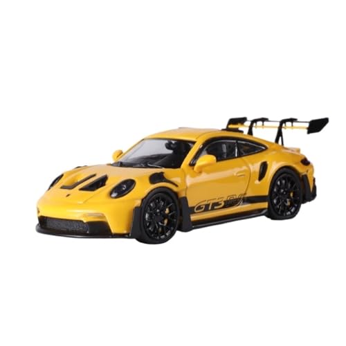 Mini Auto Spielzeug 1:64 Für Porsche 911 GT3RS Mini-Legierung Automodell Miniaturmodell Sammlung Display Sportdekoration Wohnkultur(Yellow) von CYQOCD