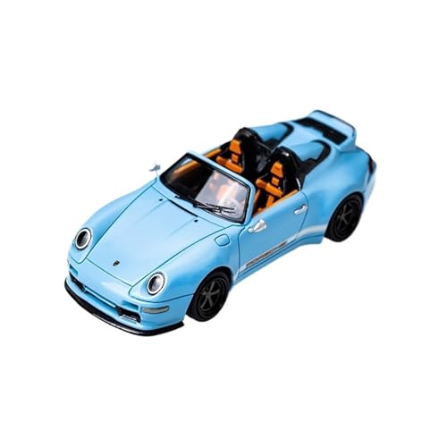 Mini Auto Spielzeug 1:64 Für Porsche 993 Statische Harz Auto Modell Weiß Blau Druckguss Metall Sammler Spielzeug Wohnkultur(Blue) von CYQOCD