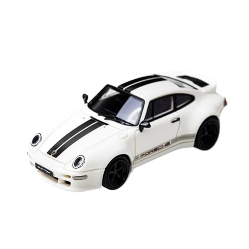 Mini Auto Spielzeug 1:64 Für Porsche 993 Statische Harz Auto Modell Weiß Blau Druckguss Metall Sammler Spielzeug Wohnkultur(White) von CYQOCD