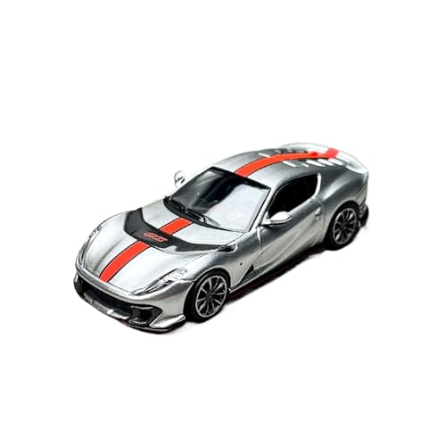 Mini Auto Spielzeug 1:64 Für Prancing Horse 812C Legierung Sportwagen Modell Metall Fahrzeug Sammlung Ornamente Wohnkultur(Silver) von CYQOCD