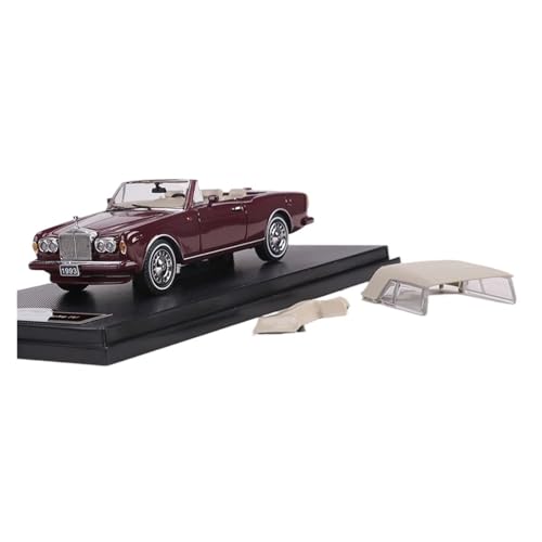 Mini Auto Spielzeug 1:64 Für Rolls-Royce Corniche IV Cabrio Oldtimer Retro-Legierung Auto Softtop-Version Maßstabmodell Wohnkultur(Red B) von CYQOCD