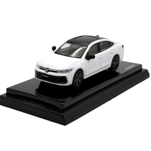 Mini Auto Spielzeug 1:64 Für SAIC Volkswagen Passat Pro Schwarz/weiß Realistisches Design Legierung Automodell Display Spielzeug Wohnkultur(White) von CYQOCD
