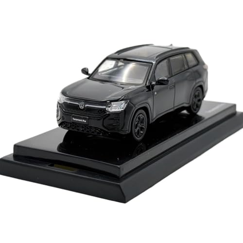 Mini Auto Spielzeug 1:64 Für SAIC Volkswagen Teramont PRO Braun/schwarz Dekorative Legierung Auto Modell Simulation Design Wohnkultur(Black) von CYQOCD