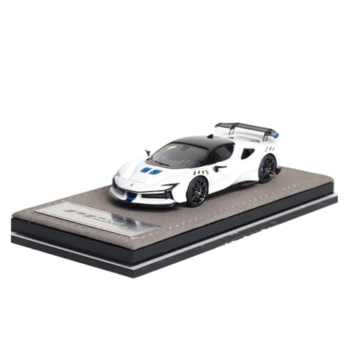 Mini Auto Spielzeug 1:64 Für SF90 XX Stradale Simulation Fahrzeug Harz Auto Modell Supercar Mini Metall Ornament Wohnkultur(White) von CYQOCD
