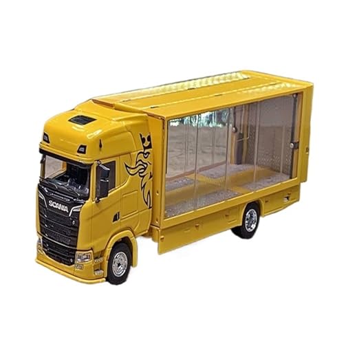 Mini Auto Spielzeug 1:64 Für Scania S730 Ouji Transparente Box Transport LKW Legierung Automodell Gelbes Engineering Fahrzeug Wohnkultur Mini Auto Spielzeug 1:64 Für Scania S730 Ouji Transparente Box Transport LKW Legierung Automodell Gelbes Engineering Fahrzeug Wohnkultur von CYQOCD