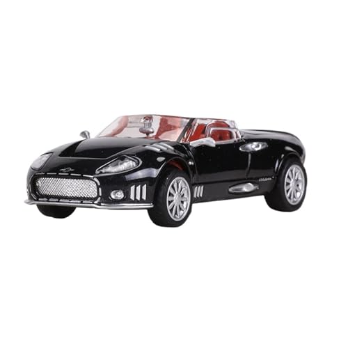 Mini Auto Spielzeug 1:64 Für Spyker C12 Cabrio-Sportwagen Mode-Retro-Stil Fahrzeug Legierung Modell Druckguss Metall Auto Wohnkultur(Black) von CYQOCD