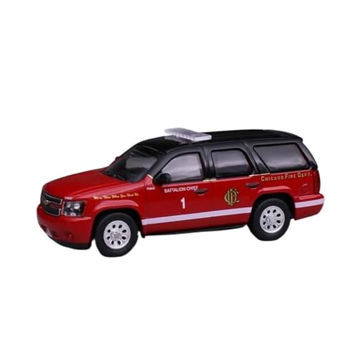 Mini Auto Spielzeug 1:64 Für Tahoe CPD Rettungsfahrzeug Legierung Automodell Szene Simulation Spielzeug Ornament Modell Wohnkultur(Red) von CYQOCD