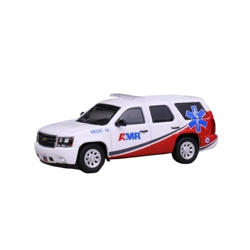 Mini Auto Spielzeug 1:64 Für Tahoe CPD Rettungsfahrzeug Legierung Automodell Szene Simulation Spielzeug Ornament Modell Wohnkultur(White) von CYQOCD