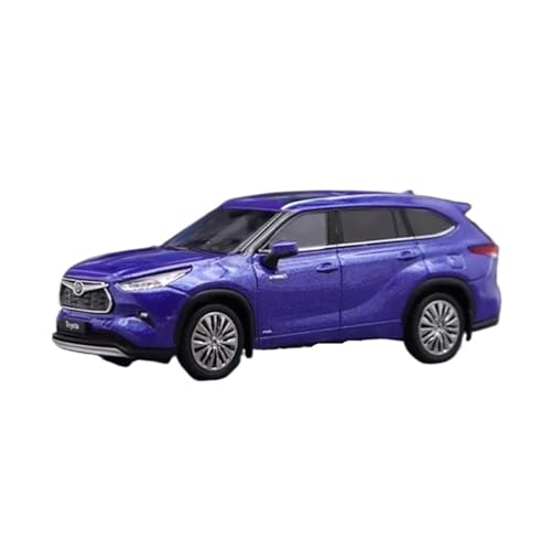 Mini Auto Spielzeug 1:64 Für Toyota Highlander Gen.4 Simulation Szene Dekoration Legierung Auto Modell Klassische Fahrzeug Wohnkultur(Purple) von CYQOCD
