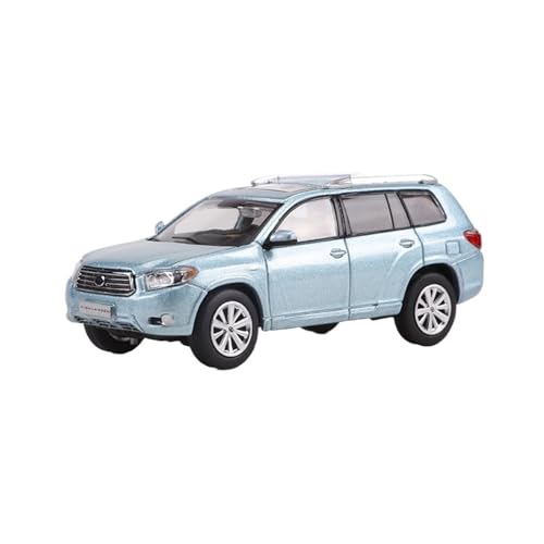 Mini Auto Spielzeug 1:64 Für Toyota Highlander SUV Geländewagen Simulation Design Version Legierung Auto Klassisches Modell Wohnkultur(Blue) von CYQOCD