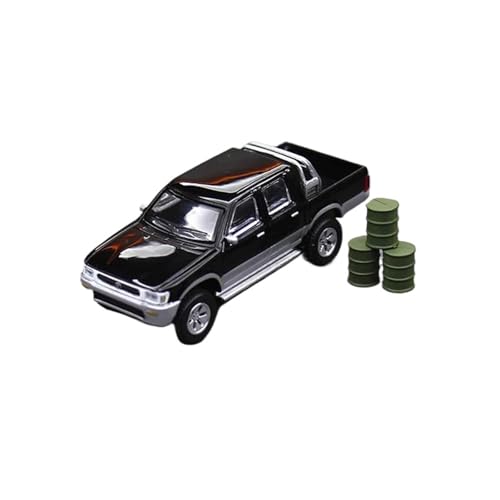 Mini Auto Spielzeug 1:64 Für Toyota Hilux 1993 Legierung Miniatur Auto Spielzeug Fahrzeuge Modell Home Auto Büro Dekoration Wohnkultur(Black) von CYQOCD