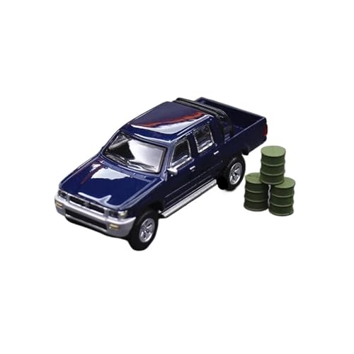 Mini Auto Spielzeug 1:64 Für Toyota Hilux 1993 Legierung Miniatur Auto Spielzeug Fahrzeuge Modell Home Auto Büro Dekoration Wohnkultur(Blue) von CYQOCD