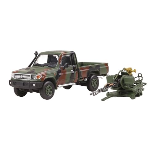 Mini Auto Spielzeug 1:64 Für Toyota LC79 Bewaffneten Pickup-Truck Simulationsversion Mit Zubehör Legierung Automodell Spielzeug Wohnkultur(Green B) von CYQOCD