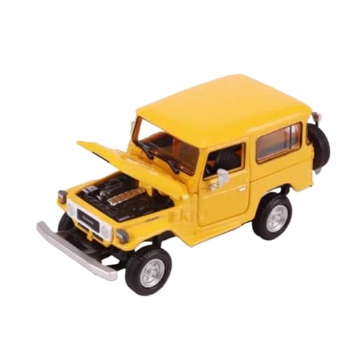 Mini Auto Spielzeug 1:64 Für Toyota Land Cruiser 4-Antrieb SUV LC40 FJ40 Gelb Legierung Automodell Statische Dekoration Spielzeug Wohnkultur von CYQOCD