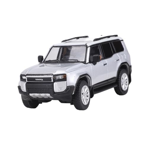 Mini Auto Spielzeug 1:64 Für Toyota Land Cruiser Prado 250 Realistisches Legierungsautomodell Geländewagen Klassische Dekoration Wohnkultur(Silver) von CYQOCD