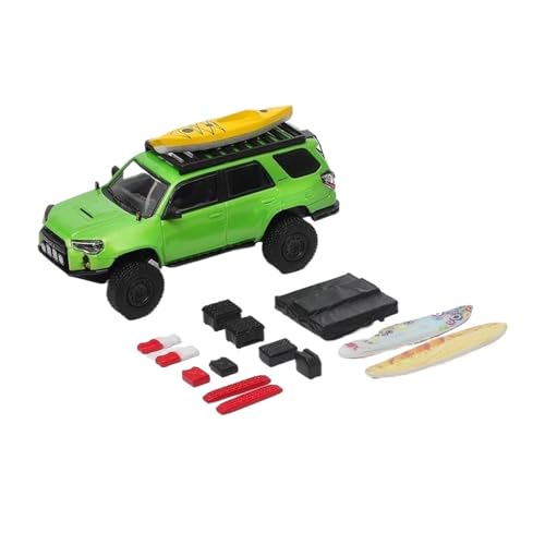 Mini Auto Spielzeug 1:64 Für Toyota Land Cruiser Prado Offroad-Legierung Automodell Mit Zubehör Statisches Display-Spielzeug Wohnkultur(Green) von CYQOCD
