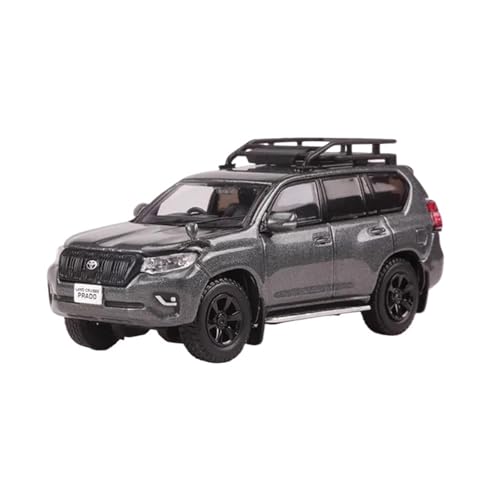 Mini Auto Spielzeug 1:64 Für Toyota Prado (150) Multicolor Legierung Auto Modell Statische Metall Fahrzeug Display Stand Display Wohnkultur(Gray) von CYQOCD