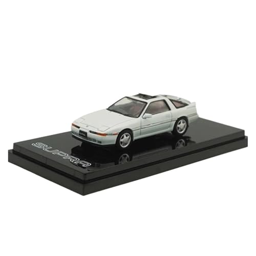 Mini Auto Spielzeug 1:64 Für Toyota Supra A70 Legierung Klassische Modell Schiebedach Kann Geöffnet Werden Kleine Auto Klassische Display Wohnkultur(White) von CYQOCD