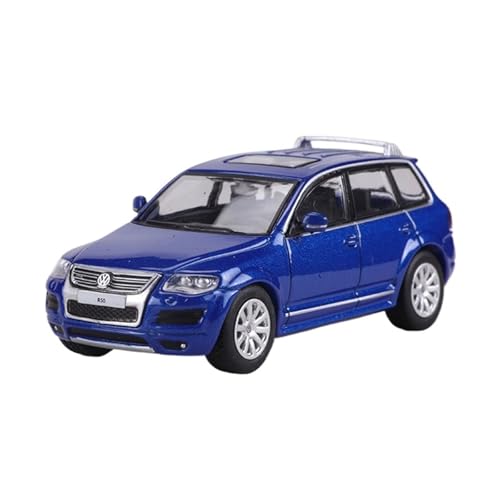 Mini Auto Spielzeug 1:64 Für Volkswagen Touareg R50 Miniaturfahrzeug-Legierungsmodell Mehrfarbige Spielzeugautos Kreative Dekoration Wohnkultur(Blue) von CYQOCD