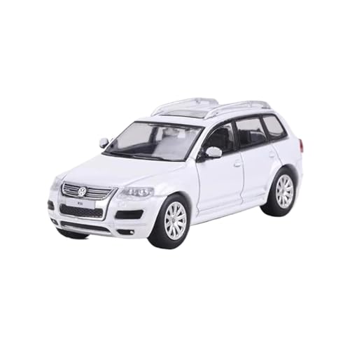 Mini Auto Spielzeug 1:64 Für Volkswagen Touareg R50 SUV Legierung Auto Modell Diecast Spielzeug Fahrzeug Metall Dekorationen Wohnkultur(White) von CYQOCD