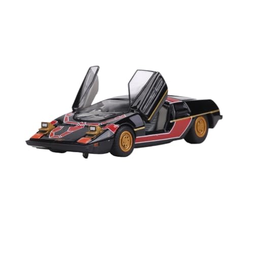 Mini Auto Spielzeug 1:64 Für Zero Scissor Door Sportwagen-Ornamente Legierungsautomodell Mit Offenen Türen + Flip Lights Wohnkultur(Black) von CYQOCD