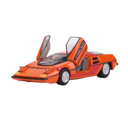 Mini Auto Spielzeug 1:64 Für Zero Scissor Door Sportwagen-Ornamente Legierungsautomodell Mit Offenen Türen + Flip Lights Wohnkultur(Orange) von CYQOCD