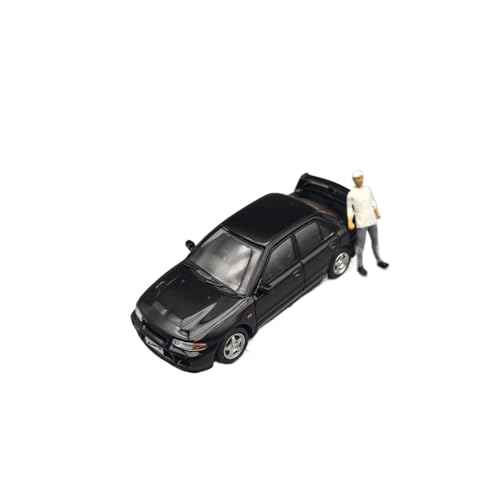 Mini Auto Spielzeug 1:64 Mitsubishi Lancer EVO V VI Legierung Sammleredition Limousine Modell Spielzeugauto Mit Figuren Wohnkultur(Black) von CYQOCD