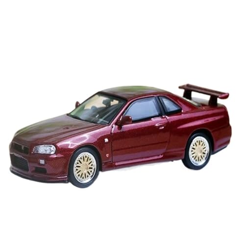 Mini Auto Spielzeug 1:64 für Nissan GTR R34 V-SPEC-II Stance Hunters Legierung Auto Modell Raum Ausstellung Wohnkultur Mini Auto Spielzeug 1:64 für Nissan GTR R34 V-SPEC-II Stance Hunters Legierung Auto Modell Raum Ausstellung Wohnkultur von CYQOCD