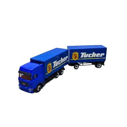 Mini Auto Spielzeug 1:87 Für Man - Tucher Alloy Container Truck Trailer Mit Kurzer Kabine Mini Vehicle Display Series Wohnkultur von CYQOCD