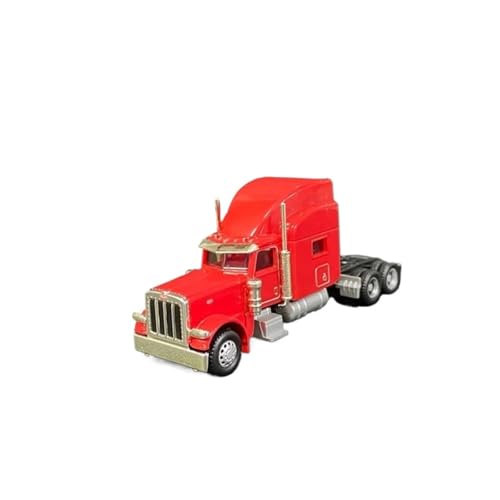 Mini Auto Spielzeug 1:87 Für Peterbilt 389 Heavy Truck Low Board Trailer Retro Decor Legierung Auto Modell Display Spielzeug Wohnkultur(Red) von CYQOCD