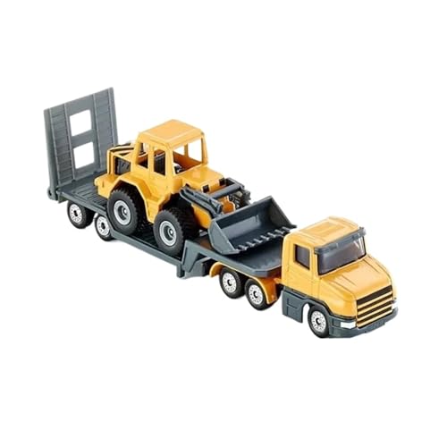 Mini Auto Spielzeug Für 16cm Legierung Spielzeug Auto Modell Pritschenanhänger Mit Bulldozer Simulation Druckguss Engineering Auto Wohnkultur von CYQOCD