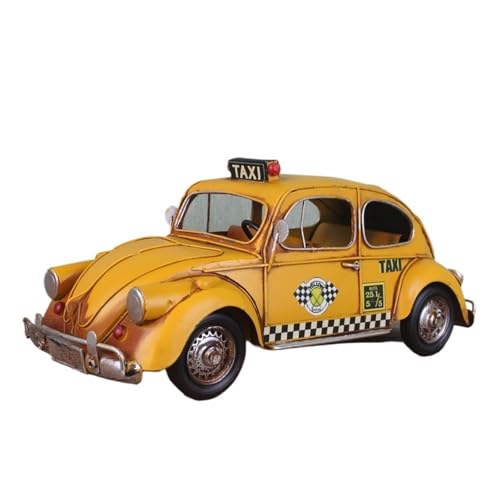 Mini Auto Spielzeug Für Klassische Volkswagen Käfer Eisen Modell Auto Spielzeug Vintage Metall Handwerk Ornamente Wohnkultur(Yellow) von CYQOCD