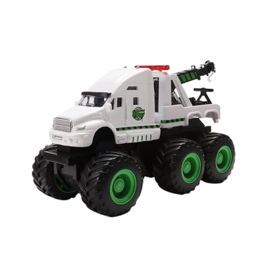 Mini Auto Spielzeug Für Riesenradkran Entladen Schlamm LKW Modell Legierung Spielzeug Power Trägheit Auto Kann Rutsche Spiel Spielzeug Wohnkultur(White) von CYQOCD