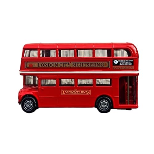 Mini Auto Spielzeug Für Verkehrskofferraum Doppeldeckerbus Cabriobus Metallauto Metallautomodell Ornamente Legierung Spielzeugauto Wohnkultur(Red B) von CYQOCD