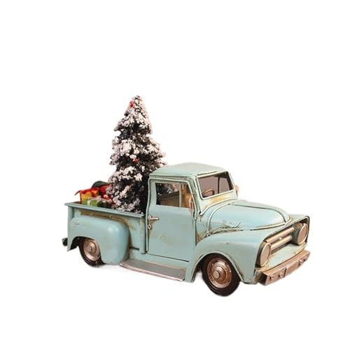 Mini Auto Spielzeug Für Vintage Eisen Auto Modell Ornament Klassische Autos Weihnachten Malerei Handwerk Wohnkultur(Green) von CYQOCD