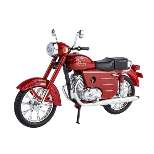 Miniatur Motorfahrzeug Modelle 1/10 Für JAWA 250 Legierung Retro Motorrad Modell Diecast Metall Klassische Motorrad Modell Sound Und Licht Druckguss-Nachbildung von CYQOCD