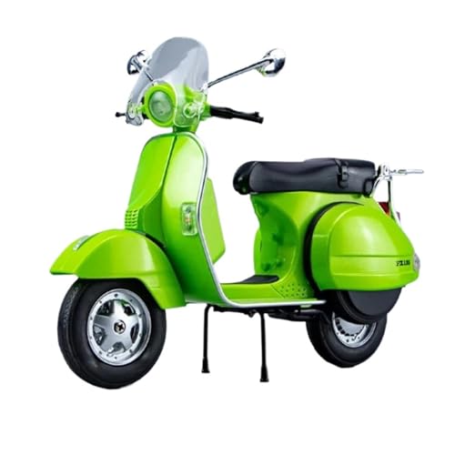 Miniatur Motorfahrzeug Modelle 1/10 Für Vespa 125 Alloy Leisure Motorcycle Model Diecasts Metal Classic Motorcycle Model Sound and Light Druckguss-Nachbildung(Green) von CYQOCD