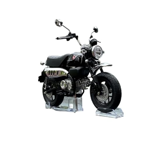 Miniatur Motorfahrzeug Modelle 1/12 Für Honda Monkey125 2022 Legierung Motorrad Modell Spielzeug Sport Motorrad Racing Modell Mini Moto Modell Druckguss-Nachbildung(Black) von CYQOCD