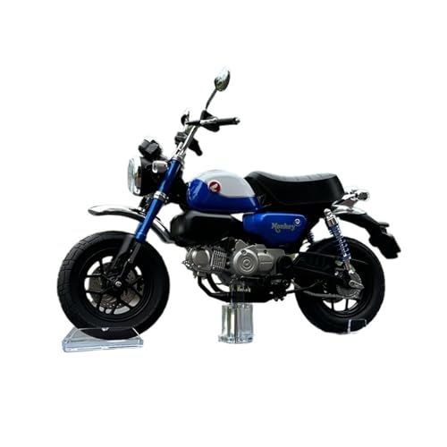 Miniatur Motorfahrzeug Modelle 1/12 Für Honda Monkey125 2022 Legierung Motorrad Modell Spielzeug Sport Motorrad Racing Modell Mini Moto Modell Druckguss-Nachbildung(Blue) von CYQOCD