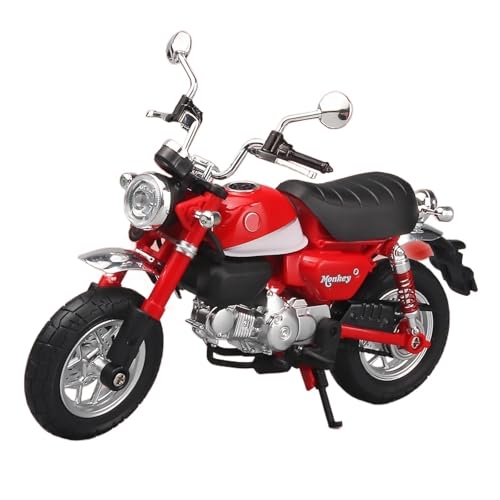 Miniatur Motorfahrzeug Modelle 1/12 Für Monkey 125 Miniaturen Legierung Diecast Sammlung Modell Sound Licht Autocycle Mini Motorrad Modell Druckguss-Nachbildung von CYQOCD