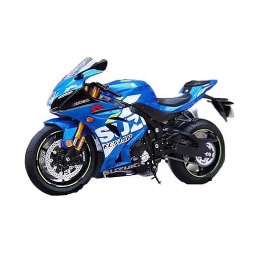 Miniatur Motorfahrzeug Modelle 1/12 Für Suzuki GSX-R1000 Motorradmodell Legierungsmodell Statische Anzeige Mode Klassisches Motorradmodell Druckguss-Nachbildung(Blue) von CYQOCD