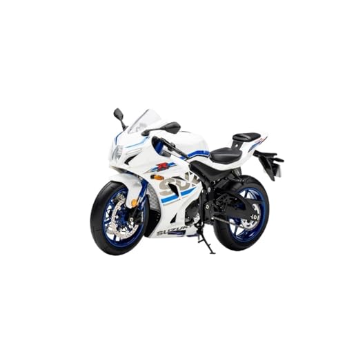 Miniatur Motorfahrzeug Modelle 1/12 Für Suzuki R1000 Legierung Motorrad Modell Skala Motorrad Modell Auto Fahrzeug Druckguss-Nachbildung(White) von CYQOCD