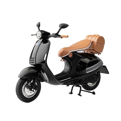 Miniatur Motorfahrzeug Modelle 1/12 Für Vespa 946 Legierung Klassisches Motorradmodell Druckguss Metall Retro Motorradmodell Sound Und Licht Druckguss-Nachbildung(Black) von CYQOCD