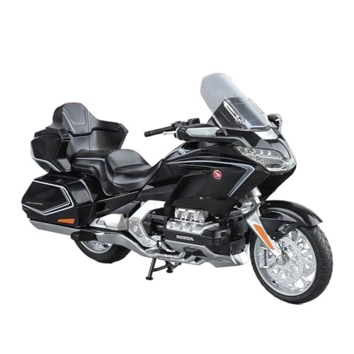 Miniatur Motorfahrzeug Modelle 1:11 Für Honda Gold Wing GL800 2021 Legierung Luxy Motorrad Diecast Freizeit Motorrad Modell Sound Licht Druckguss-Nachbildung(Black) von CYQOCD