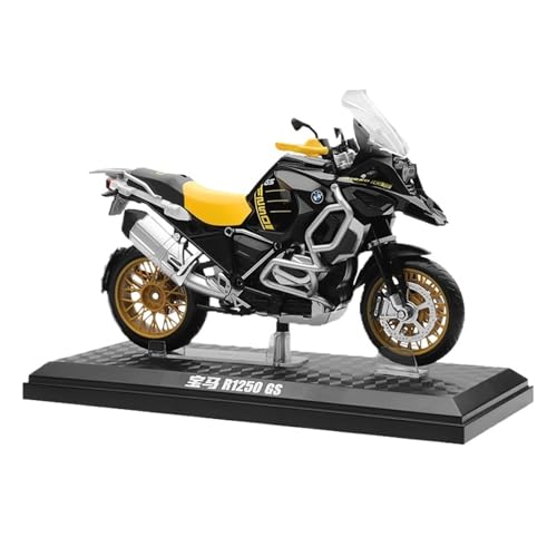 Miniatur Motorfahrzeug Modelle 1:12 Für BMW R1250 GS Straßenauto Spielzeug Legierung Motorrad Modell Sound Und Licht Stoßdämpfung Druckguss-Nachbildung von CYQOCD