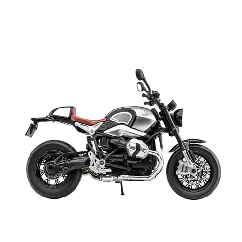 Miniatur Motorfahrzeug Modelle 1:12 Für BMW Retro Legierung Modell Diecast Motorrad Modell Simulation Sound Licht Mini Motorrad Modell Druckguss-Nachbildung(White) von CYQOCD