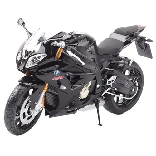 Miniatur Motorfahrzeug Modelle 1:12 Für BMW S 1000RR 2009 Motorradmodell Simulation Motorrad Statisches Motorradmodell Spielzeug Display Druckguss-Nachbildung(Black) von CYQOCD