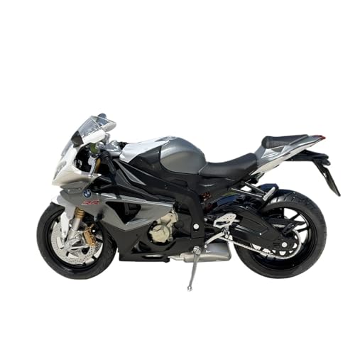 Miniatur Motorfahrzeug Modelle 1:12 Für BMW Twin R 1000rr Motorradmodell Druckgussmodell Motorradmode Motorraddisplay Modell Ornament Druckguss-Nachbildung(White) von CYQOCD