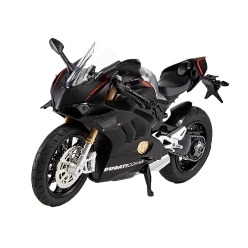 Miniatur Motorfahrzeug Modelle 1:12 Für Dicardi V4S Straßenauto Stoßdämpfer Spielzeugmotorrad Unabhängiges Spiel Und Ton Und Licht Rot Druckguss-Nachbildung von CYQOCD